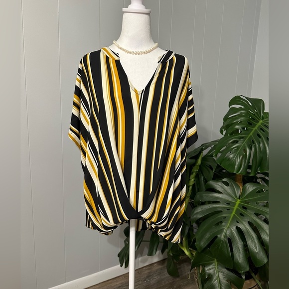 🛍️ Janette Plus beautiful multi color striped top with excellent condition - Picture 4 of 8